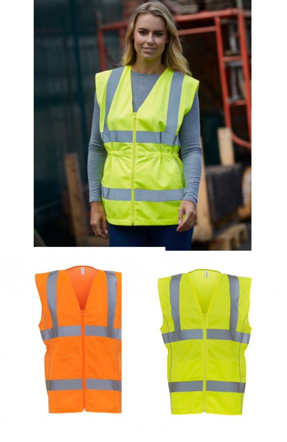 YK109 Yoko Ladies Hi Vis Executive Vest  YK109 Yoko Ladies Hi Vis Executive Vest